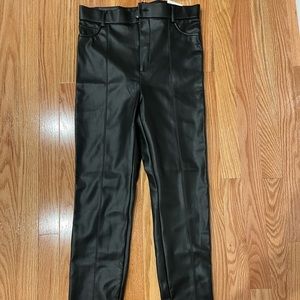 Zara black leather pants